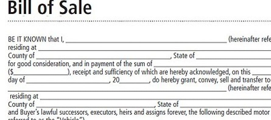 Bill of Sale Legal Forms for Each State