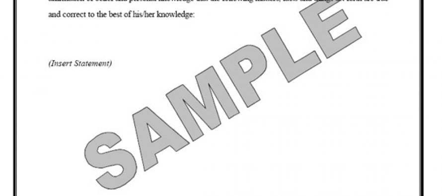 Affidavit: A Document Representing the Legal Sworn Statement of Fact