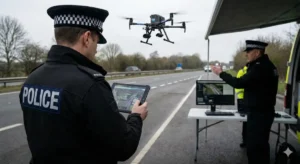 Police using drones in a law enforcement investigation