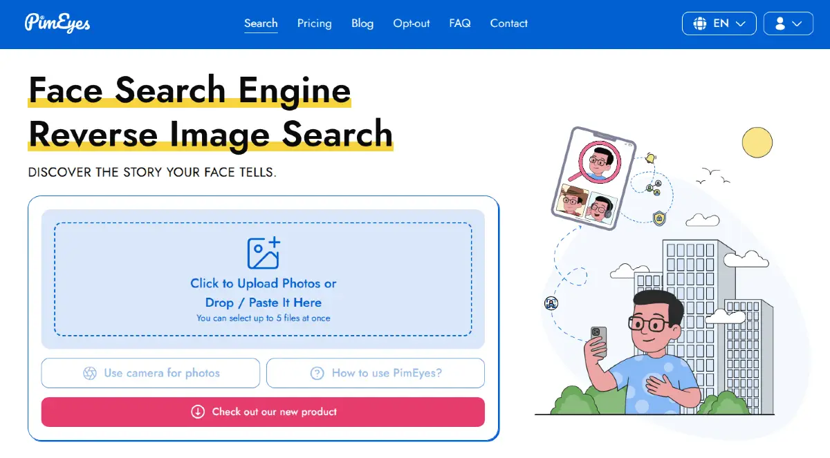 Pimeyes reverse search engine